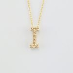 Cadena con Inicial (5 x 7 mm) Diamantes Pavé - Oro 14Kts - Image 9