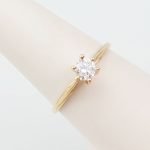 Anillo Compromiso con Cz (6 Prongs) - Oro Amarillo 14Kts