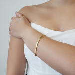 Set Gargantilla (43 cm) & Brazalete (19 cm) Eslabones Rectanculares & Cuadrados - Oro Amarillo 18Kts - Image 3