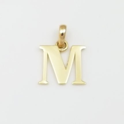 Dije Inicial Mayuscula Bloque (9 x 9 mm) - Oro Amarillo 18 Kts