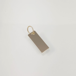 Dije Placa (8 x 23 mm) Rectangular Para Grabar - Oro Amarillo 14 Kts - Image 3