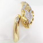 Pulsera Pantera con Diamantes - Oro Amarillo 18Kts