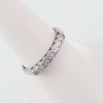 Anillo Cintillo 7 Diamantes - Oro Blanco 18Kts