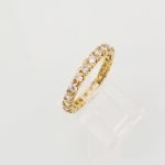 Anillo Infinity Band c/ Zircones - Oro Amarillo 18Kts
