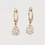 Zarcillos Huggies Gotas de Diamantes (0.93 Ct) - Oro Amarillo 18Kts