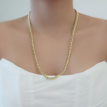 Cadena (60 cm) Cuban Link Light (5.5 mm) - Oro Amarillo 14Kts - Image 2