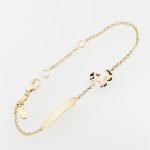 Brazalete ID (12 + 2 cm) Placa - Esclava y Caballo con Esmalte - Oro Amarillo 18 Kts - Image 3