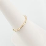 Anillo Estilo Bambú c/ Diamantes (0.06 Ct) - Oro 14Kts - Image 2