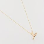 Cadena con Inicial (5 x 7 mm) Diamantes Pavé - Oro 14Kts - Image 15