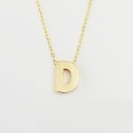 Dije Inicial Letra Bold con Cadena (40 + 5 cm) & Diamante Mini - Oro Amarillo 14Kts - Image 6