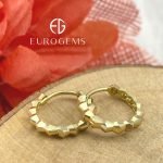 Zarcillos Huggies (Ø13 mm) Fascetados (2.67 mm) - Oro Amarillo 18Kts
