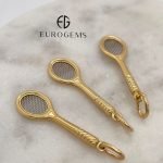 Dije (9 x 30 mm) Raqueta de Tennis Mediana - Oro Amarillo 18Kts - Image 19