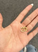 Dije (12 x 14 mm) Topacio Azul Ovalado c/ Halo Zircones Pave - Oro Amarillo 18Kts - Image 13