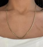 Cadena (55 cm) Maciza Tejido Cuban Link c/ Cierre Lobster (2.8 mm) - Oro Amarillo 18Kts - Image 2