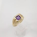 Anillo con Amatista Cabuchon - Oro Amarillo 18 kts - Image 11