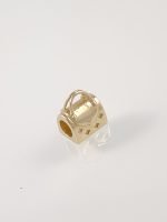Dije Para Pulsera Esfera Grande Calado con Corazones -  Oro Amarillo 14 Kts - Image 5