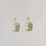 Huggies (14 mm) c/ Corazones & Zircones - Oro Amarillo14Kts