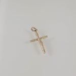 Crucifijo (23 x 35 mm) Tubo Redondo (2 mm) - Oro Amarillo 14 Kts - Image 3