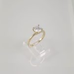 Anillo de Compromiso c/ Diamantes & Zircon Central - Oro Blanco 14Kts - Image 5