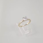 Anillo de Compromiso c/ Diamantes & Zircon Central - Oro Blanco 14Kts - Image 6