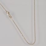 Cadena (40 cm) Esferas Militares Diamantadas (1.2 mm) - Oro Amarillo 18Kts