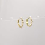 Zarcillos Huggies (Ø13 mm) Fascetados (2.67 mm) - Oro Amarillo 18Kts - Image 2