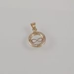 Dije (11 mm) Marco de Zircones c/ Infinito - Oro Amarillo 18Kts