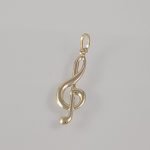 Dije (10 x 25 mm) Clave de Sol - Oro Amarillo 18Kts