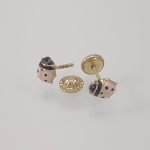 Zarcillos (5 x 6 mm) lady bug c/ Esmalte (Abridores/Screwback) - Oro Amarillo 18Kts - Image 10