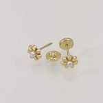 Zarcillos (5 mm) Estrellas Puff (Abridores/Screwback) - Oro Amarillo 18Kts - Image 4