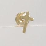 Zarcillo Unitario (6.8 x 4.4 mm) Cruz Pequena (Screwback/Abridores) - Oro Amarillo 18Kts - Image 2