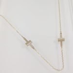 Cadena (80 cm) Larga c/ Figuras Doble T - Oro Amarillo 14Kts