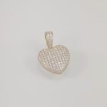 Dije Corazon Pave c/ Zircones - Oro Amarillo 14Kts