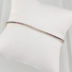 Brazalete (18.5 cm) Tennis c/ Zircones de Colores - Oro Amarillo 14Kts
