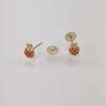 Zarcillos (4 x 6 mm) Piña c/ Esmalte (Screwback/Abridores) - Oro Amarillo 14Kts - Image 14