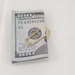 Money Clip (41 x 16 mm) Tubo Redondo Macizo - Oro Amarillo 18Kts