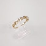 Anillo de Eslabones con Diamantes - Oro Amarillo 14Kts