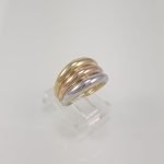 Anillo Trilogia - Oro Tres Tonos 14Kts