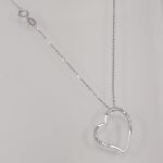 Cadena (40 + 5 cm) c/ Corazon Silueta & Diamantes (19 x 17 mm) - Oro 14Kts - Image 5