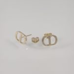 Zarcillos (8 x 11 mm) Letras CD (Post) - Oro Amarillo 14Kts - Image 2