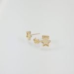 Zarcillos Huggies (10 mm) Cuban Link - Oro Amarillo 14Kts - Image 3