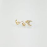 Zarcillos Huggies (10 mm) Cuban Link - Oro Amarillo 14Kts - Image 6