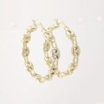 Zarcillos Huggies (10 mm) Cuban Link - Oro Amarillo 14Kts - Image 10