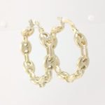 Zarcillos Huggies (10 mm) Cuban Link - Oro Amarillo 14Kts - Image 11