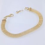 Brazalete (18.5 + 1.5 cm) Tejido Chino (7 mm) - Oro Amarillo 14Kts
