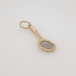 Dije (9 x 30 mm) Raqueta de Tennis Mediana - Oro Amarillo 18Kts - Image 12