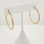Argollas (34 mm) Melcocha (2 mm) - Oro Amarillo 18Kts