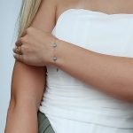 Brazalete (16 cm) c/ 5 Corazones Turquesas - Oro Amarillo 14Kts - Image 2
