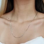 Cadena (50 cm) Cuban Link (2 mm) - Oro Blanco 18Kts - Image 2