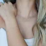Brazalete (18 cm) Ajustable c/ Ojo Turco Diamante & Esmeralda - Oro Amarillo 18Kts - Image 2